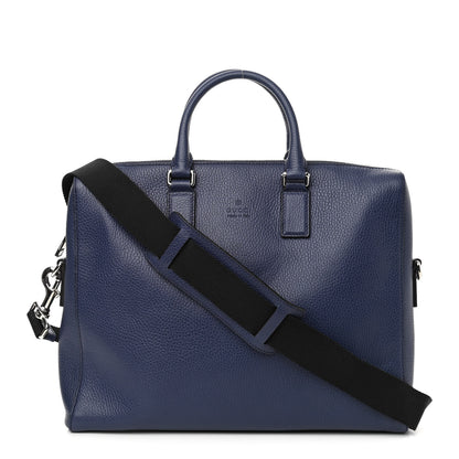 Gucci Pebbled Calfskin Briefcase Dark Blue 1 of 10