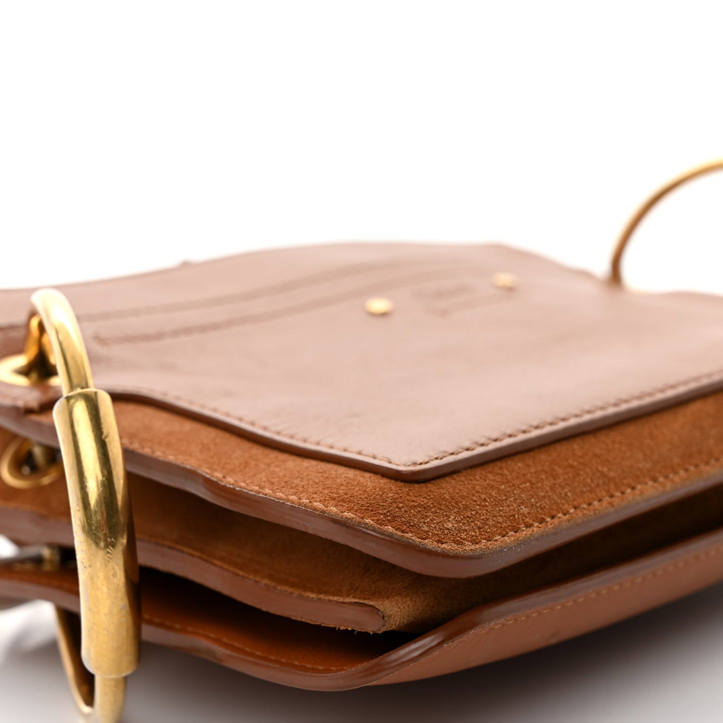 Calfskin Suede Mini Roy Bag Caramel