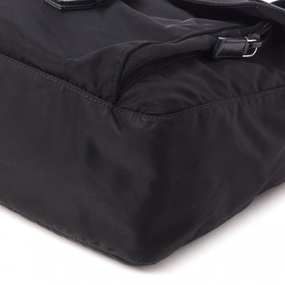 Prada Tessuto Nylon Single Buckle Messenger Bag Black 4 of 8