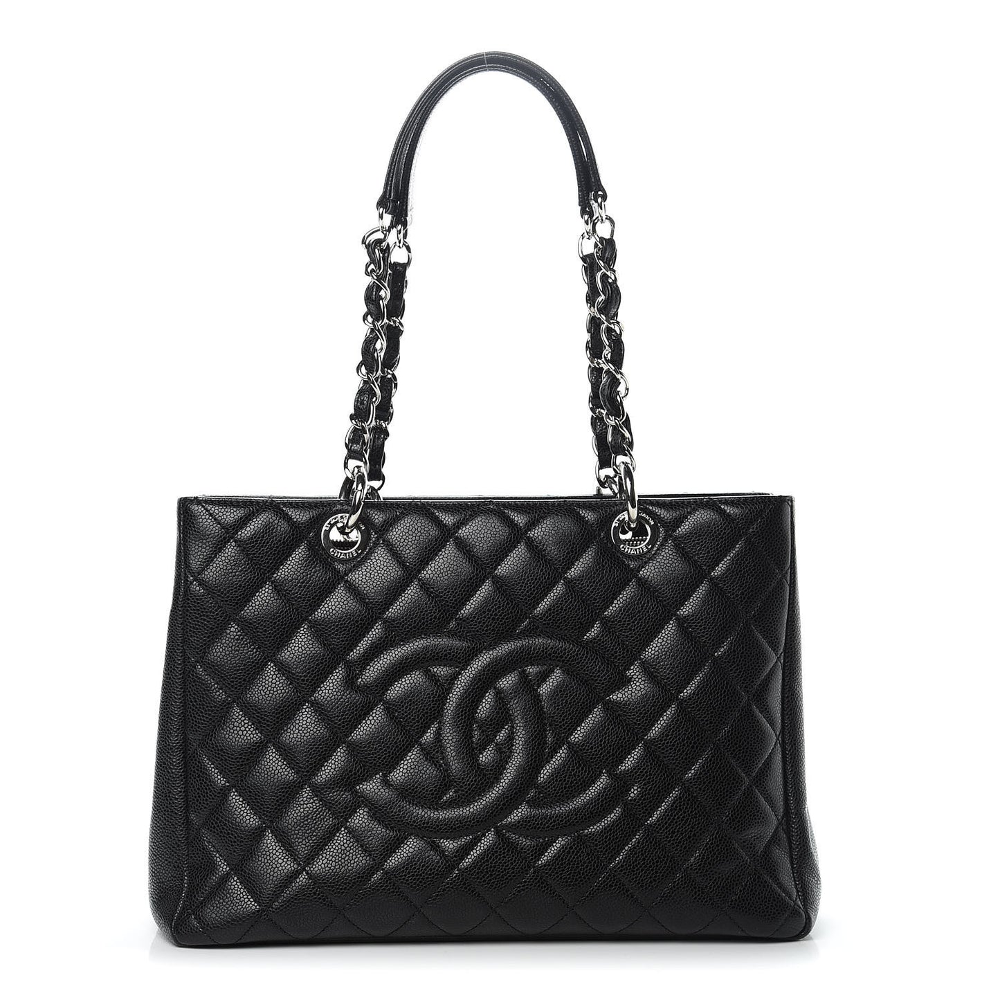 Caviar Quilted Grand Shopping Tote GST Black