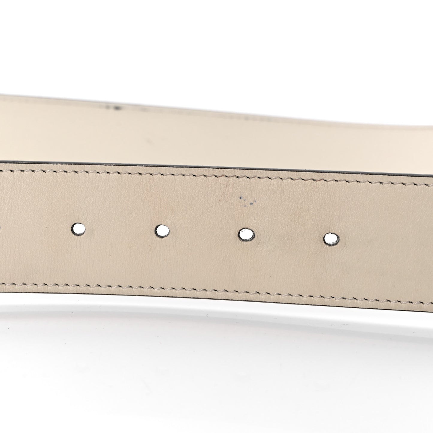 Calfskin Double G 40mm Belt 95 38 Mystic White