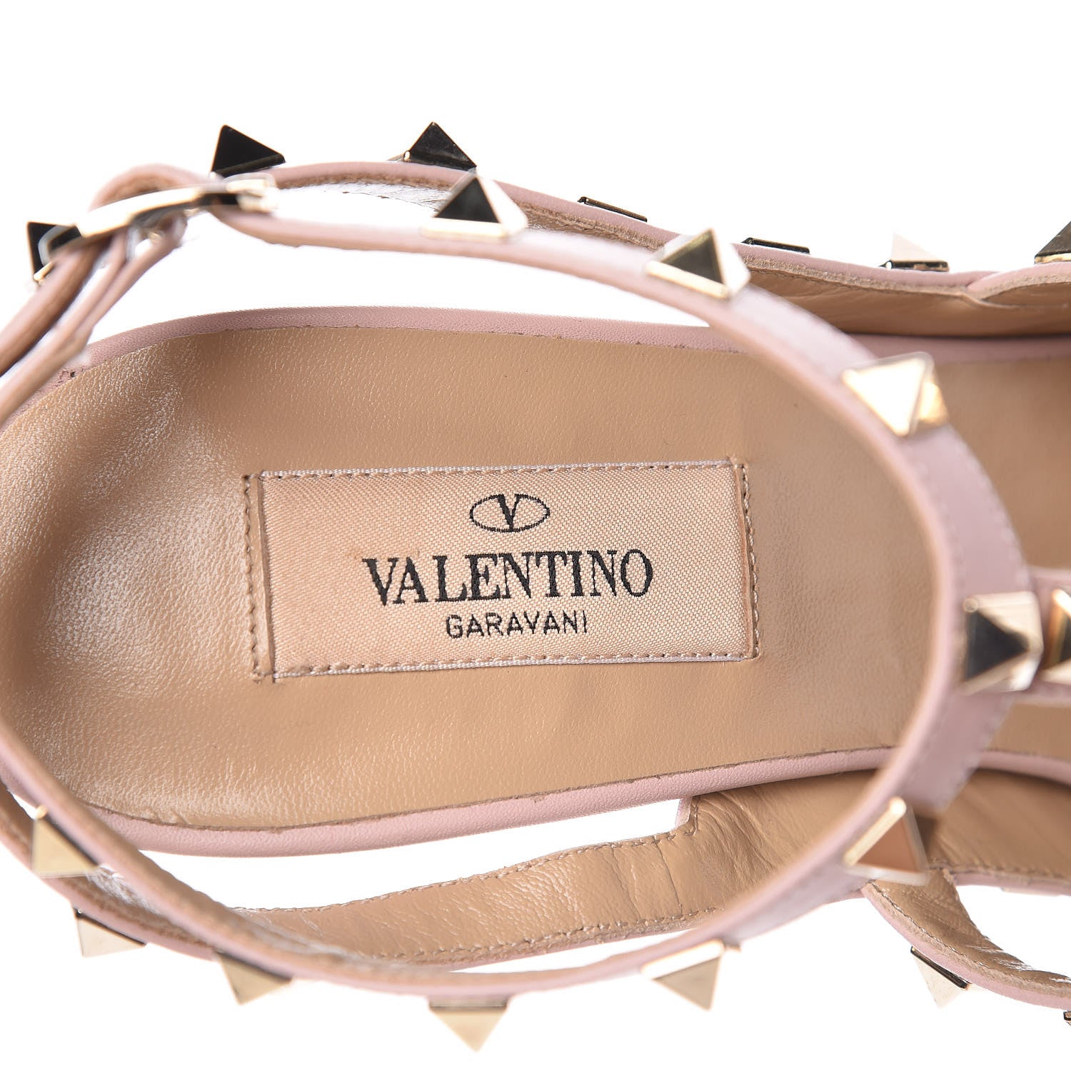Valentino Garavani Calfskin Nappa Rockstud Ankle Strap 100mm Pumps 39.5 Water Rose 7 of 8