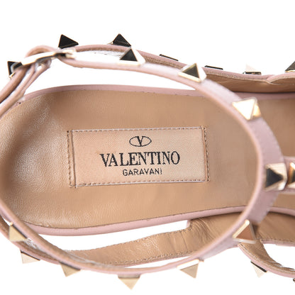 Valentino Garavani Calfskin Nappa Rockstud Ankle Strap 100mm Pumps 39.5 Water Rose 7 of 8