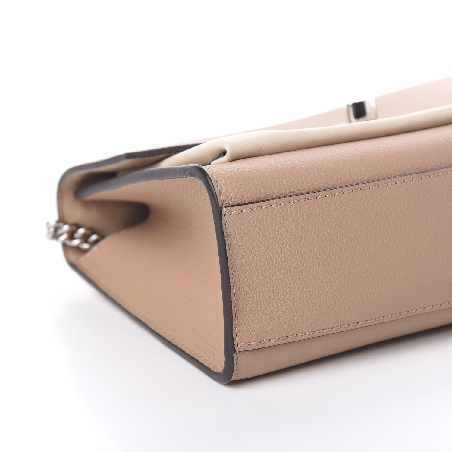 Louis Vuitton Soft Calfskin Mylockme Chain Bag BB Papyrus Creme 5 of 9