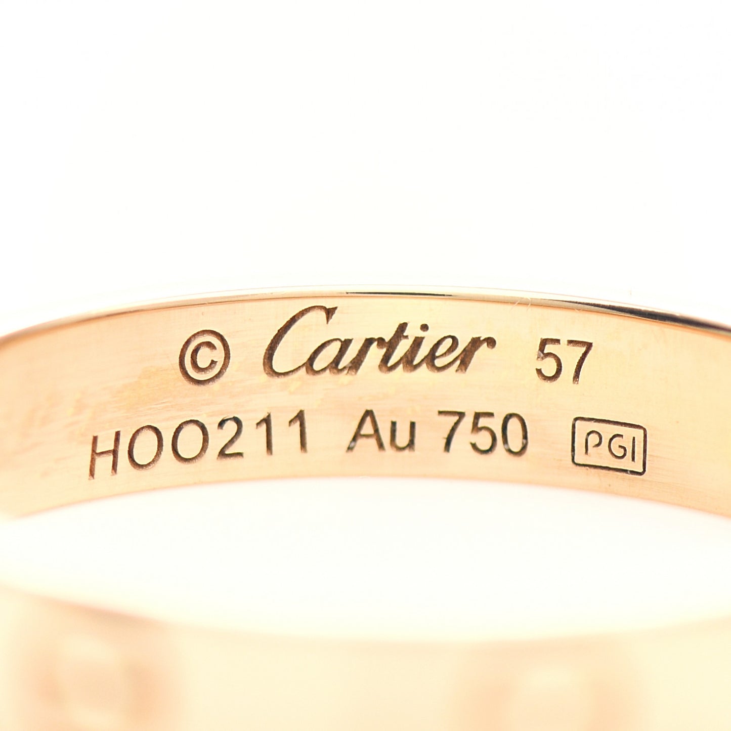 18K Yellow Gold 3.5mm LOVE Wedding Band Ring 57 8