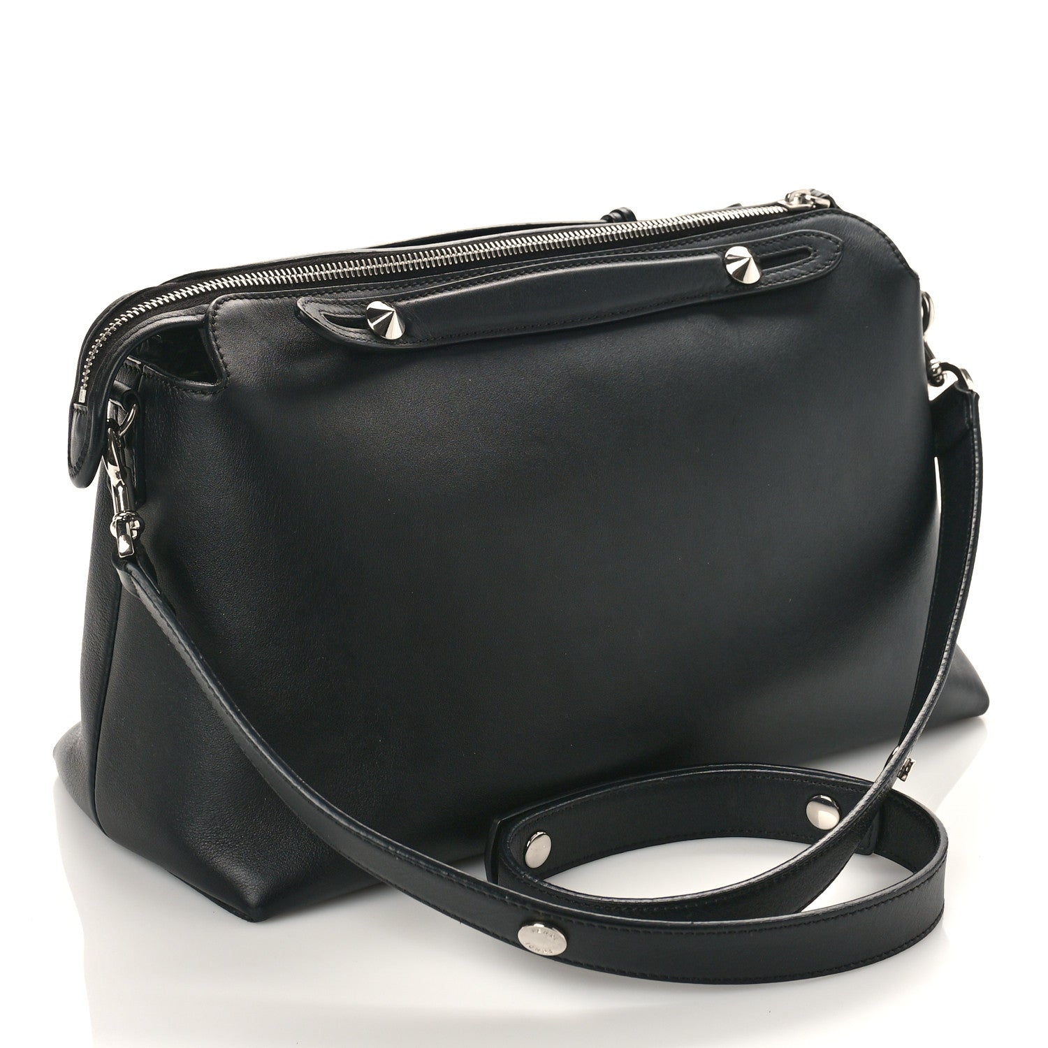 Fendi Vitello Dolce Medium By The Way Boston Bag Black 3 of 9