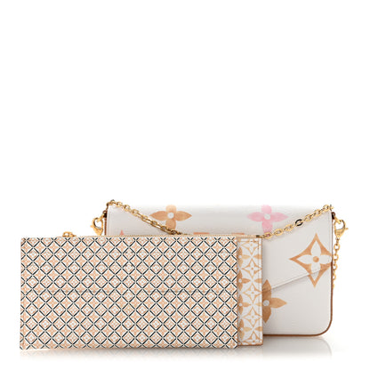 Louis Vuitton Monogram Giant By The Pool 2.0 Felicie Pochette Chain Wallet Beige 3 of 11
