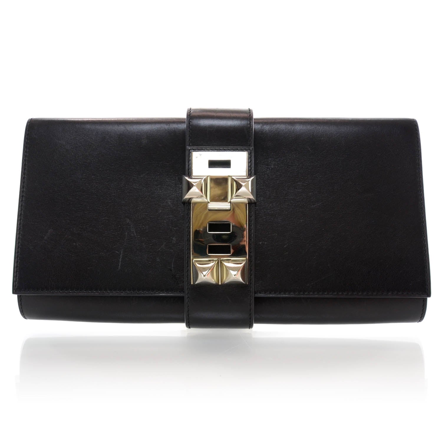 Hermes Box Medor 29 Clutch Black 1 of 7