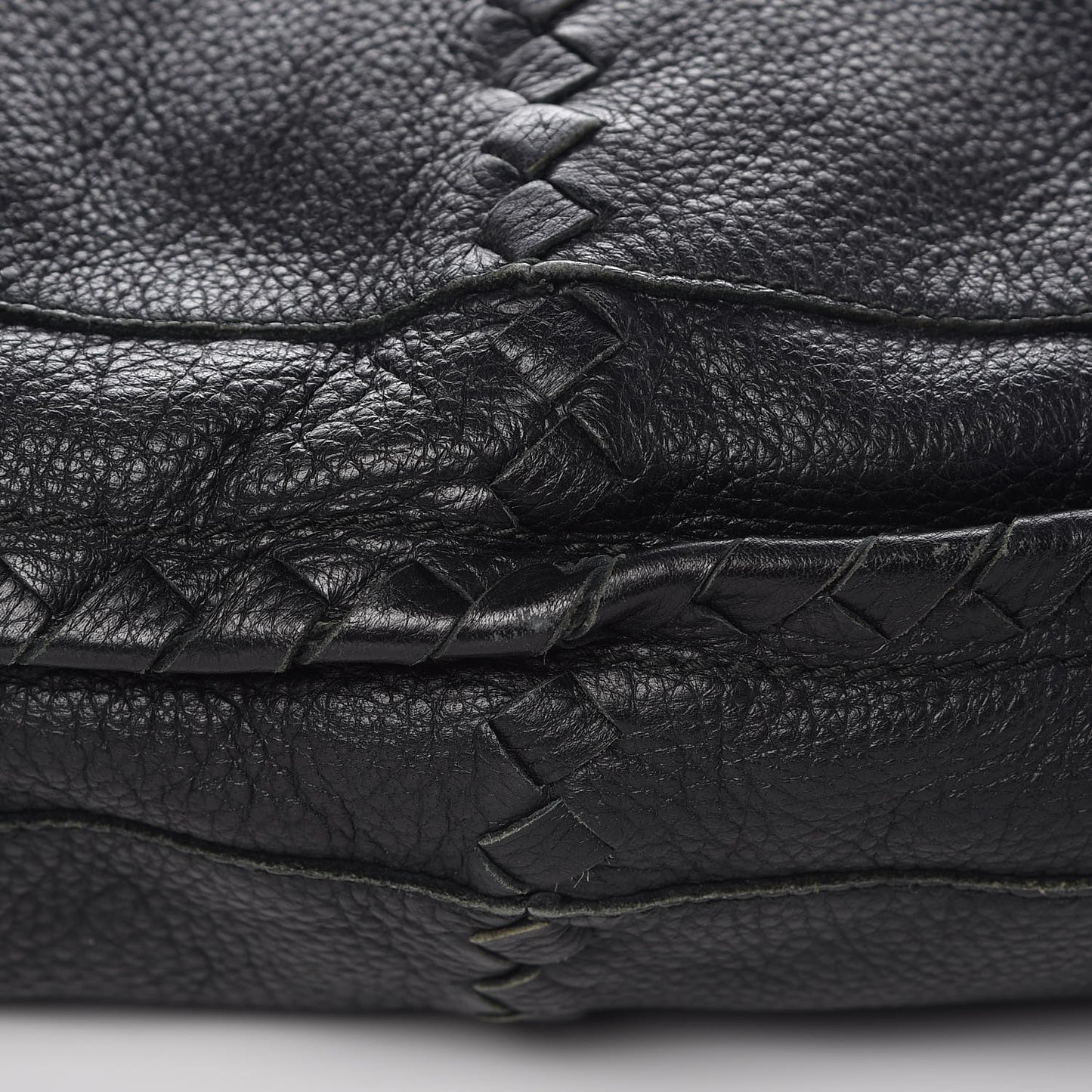 Waxed Cervo Deerskin Large Loop Hobo Black