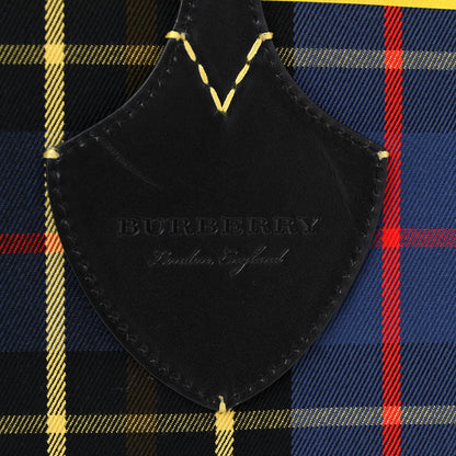 Burberry Vintage Check Medium The Giant Reversible Tote Racing Green Cobalt Blue 10 of 17
