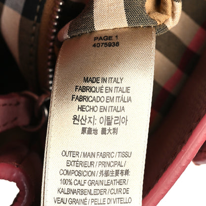 Burberry Grainy Calfskin House Check Small Banner Tote Dusty Rose 7 of 14