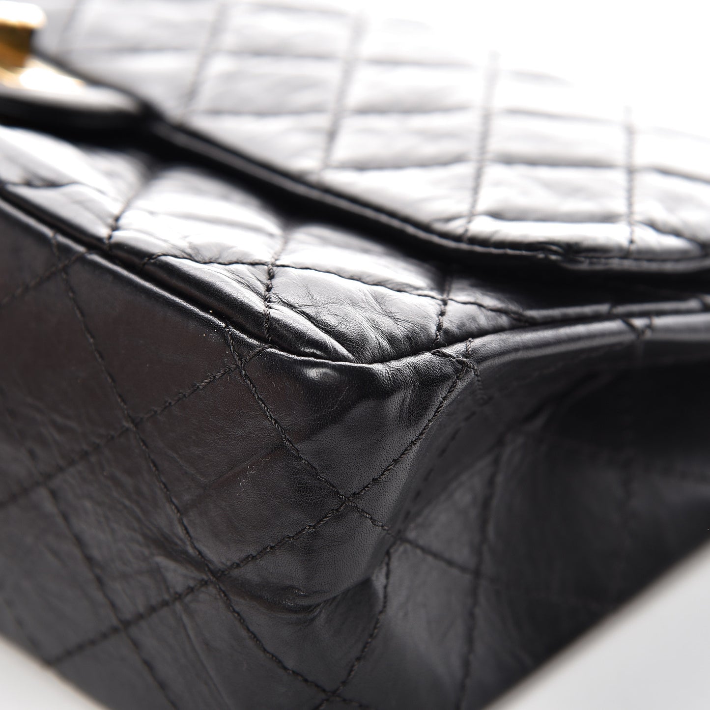 Aged Calfskin Quilted 2.55 Reissue 226 Flap Black