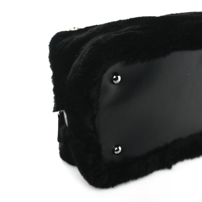 Chanel Rabbit Fur Baguette Crystal CC Bag Black 7 of 8