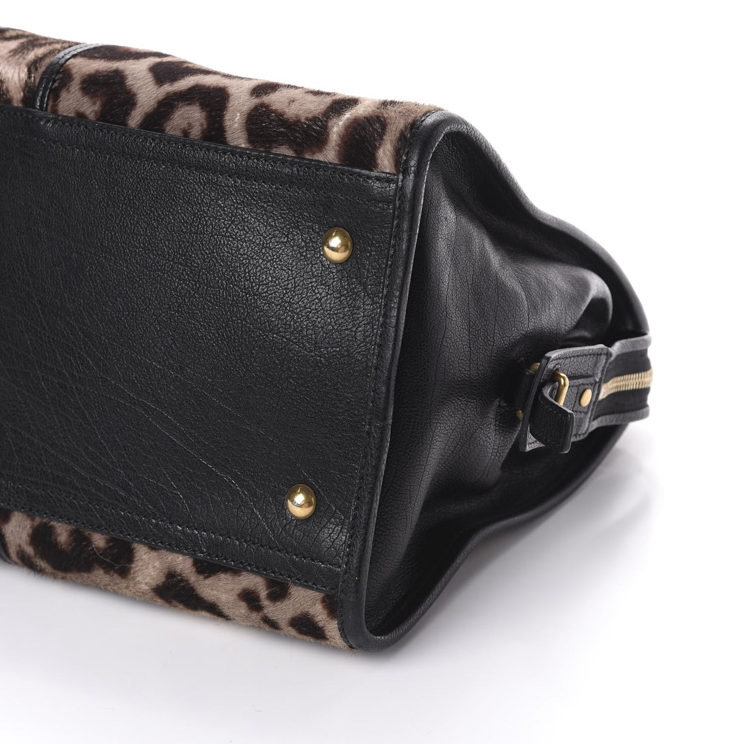 Pony Hair Calfskin Leopard Print Medium Cabas Chyc Black