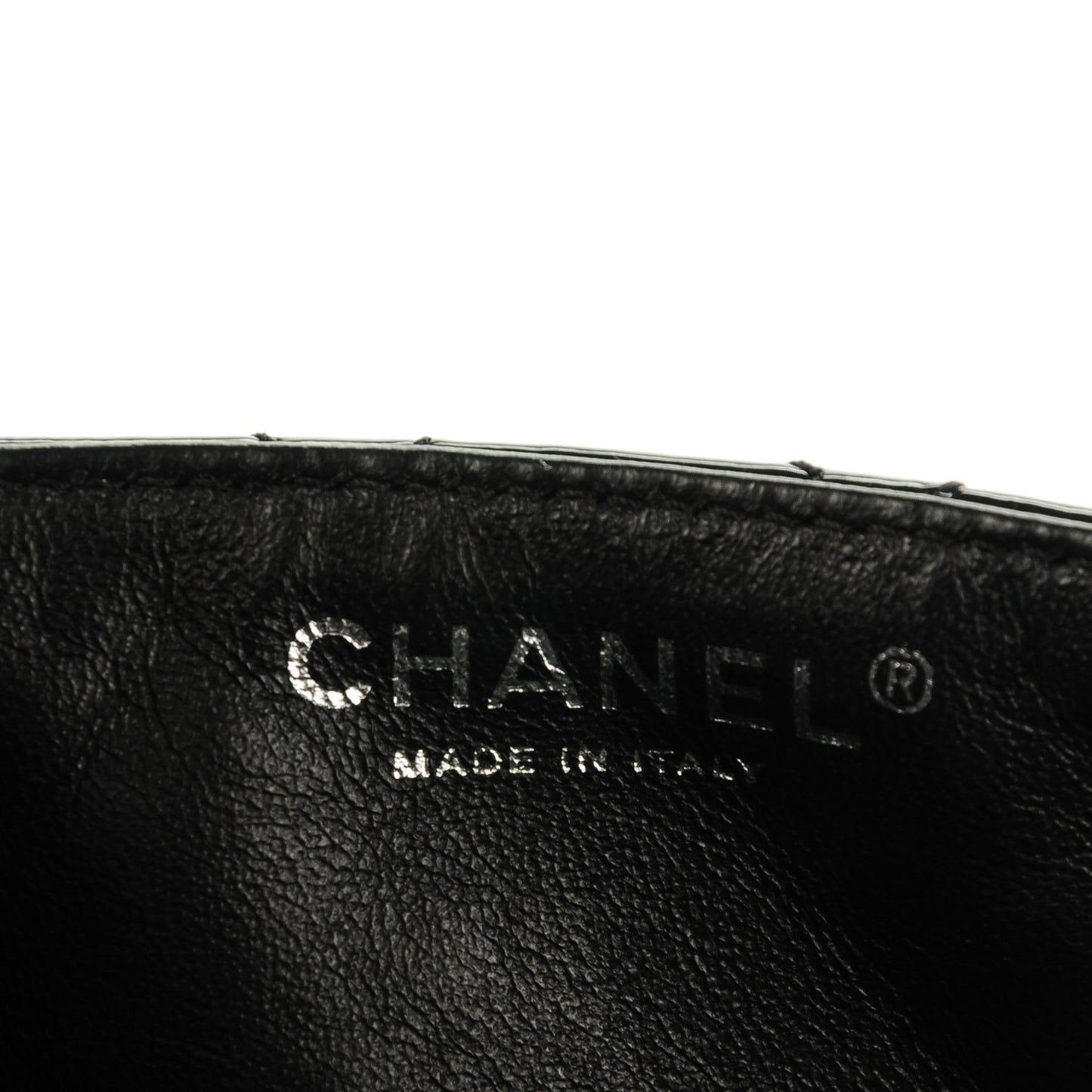 Patent Quilted East West Flap Black