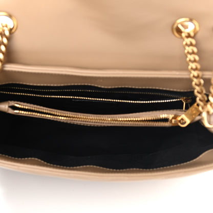 Saint Laurent Calfskin Y Quilted Monogram Medium Loulou Chain Satchel Dark Latte 5 of 11