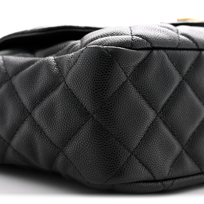 Chanel Caviar Quilted Wavy CC Hobo Black 9 of 12