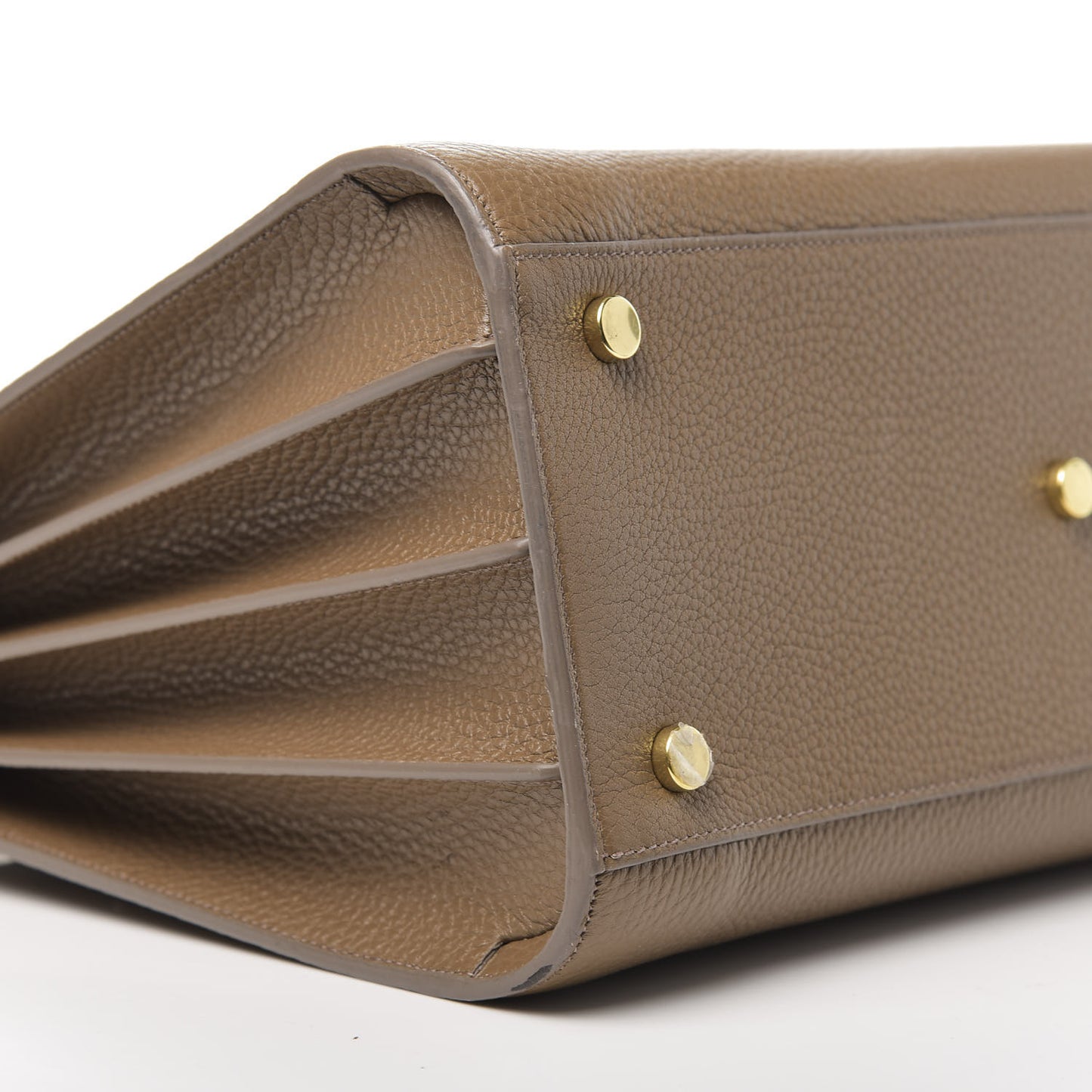 Grained Calfskin Small Sac De Jour Taupe