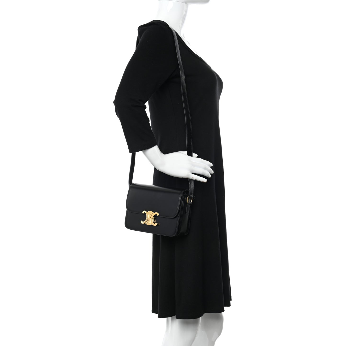 Shiny Calfskin Teen Triomphe Black