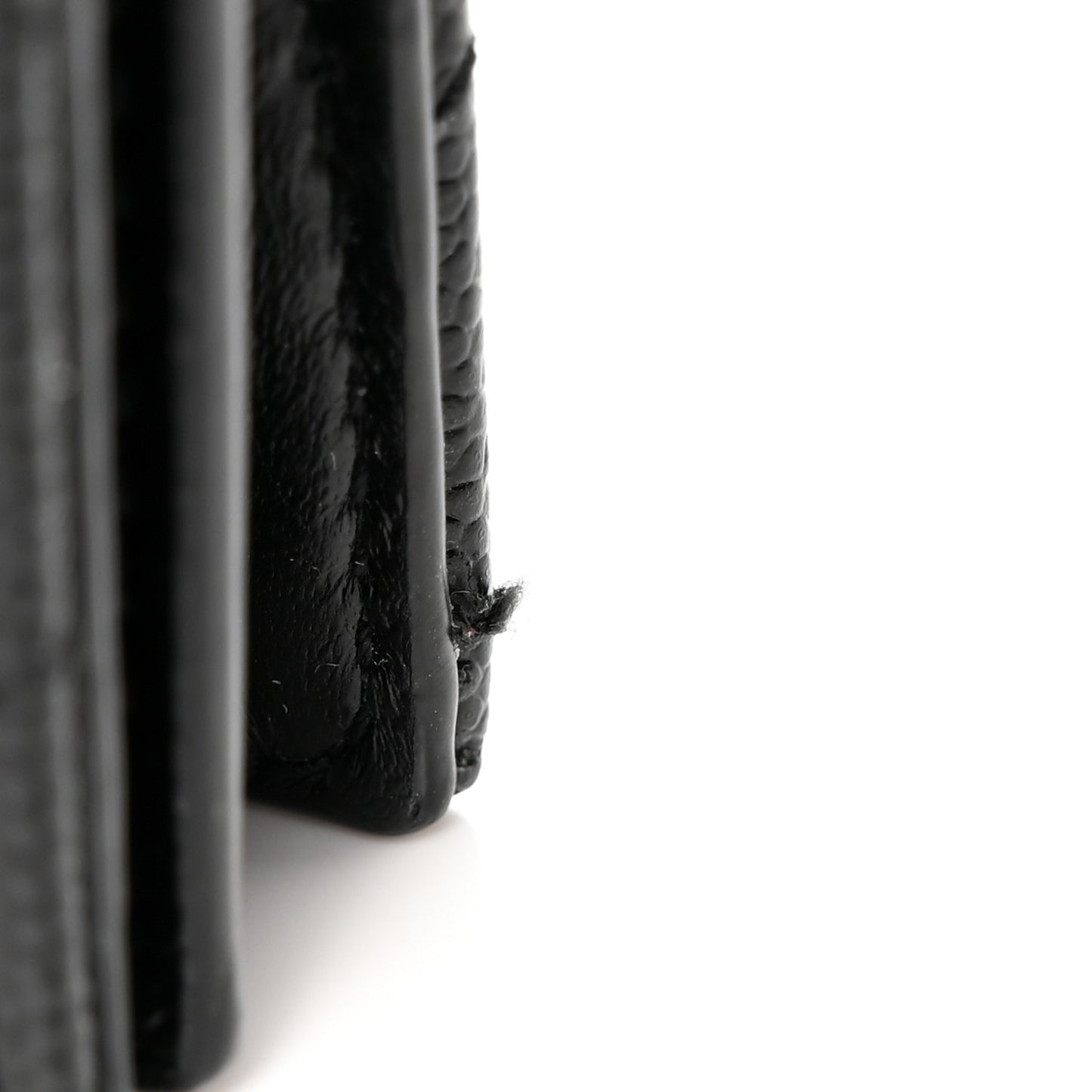 Grain De Poudre Matelasse Chevron Monogram Flap Card Case Black Black