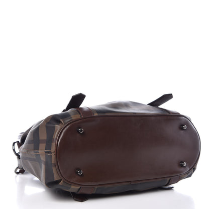 Burberry Smoked Check Small Northfield Tote Dark Tan 5 of 12