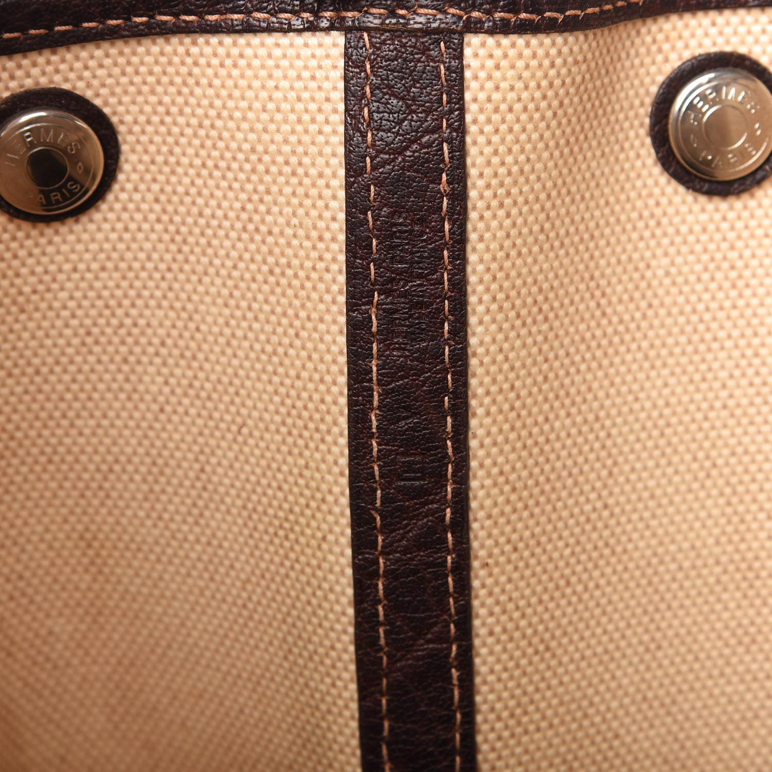 Hermes Toile Buffle Gala Garden Party Tote 36 MM Marron Fonce 8 of 10