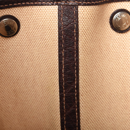 Hermes Toile Buffle Gala Garden Party Tote 36 MM Marron Fonce 8 of 10