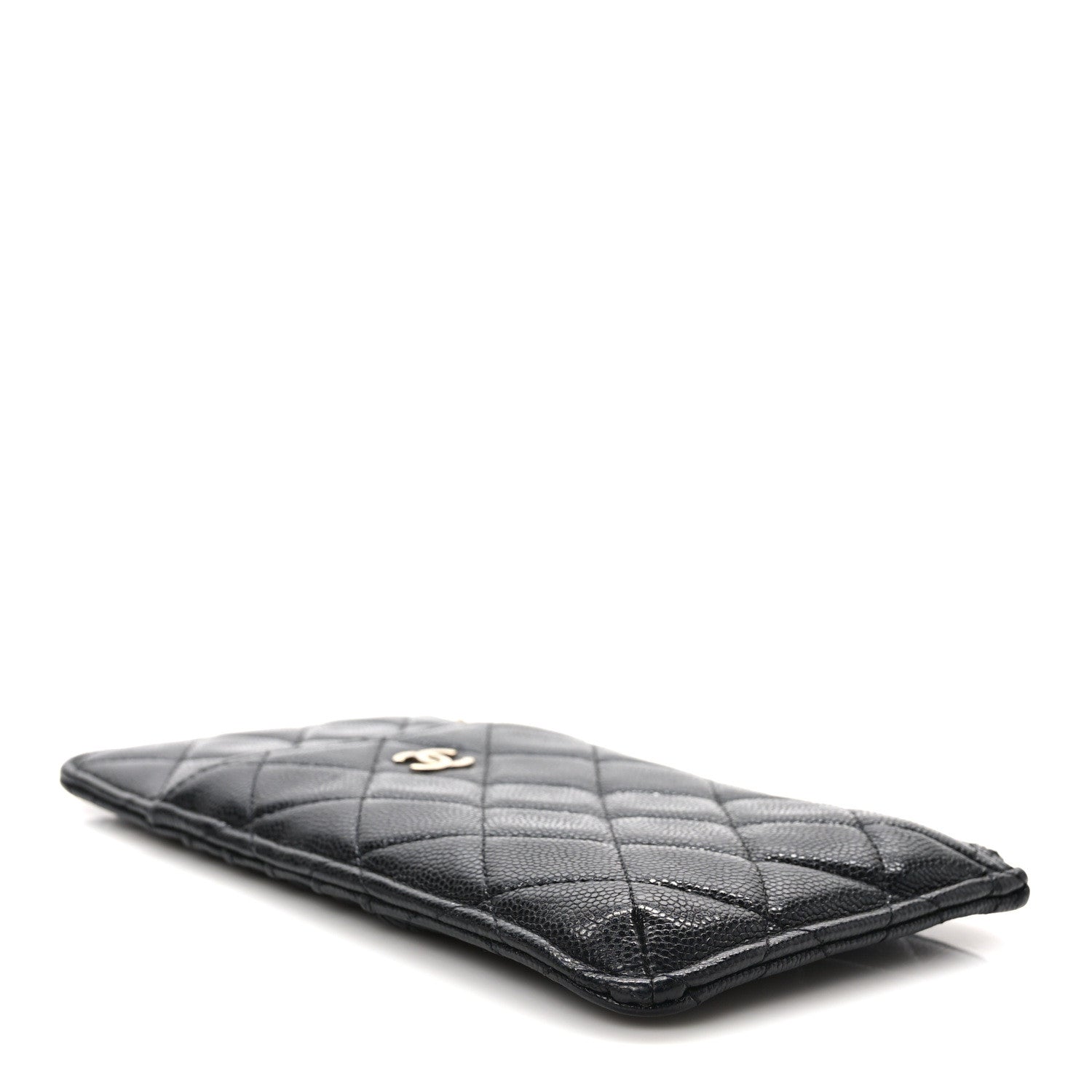 Chanel Caviar Quilted Classic Flat Wallet Pouch Black 4 of 8