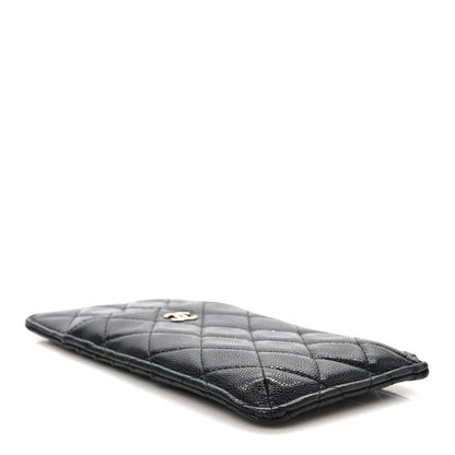 Chanel Caviar Quilted Classic Flat Wallet Pouch Black 4 of 8