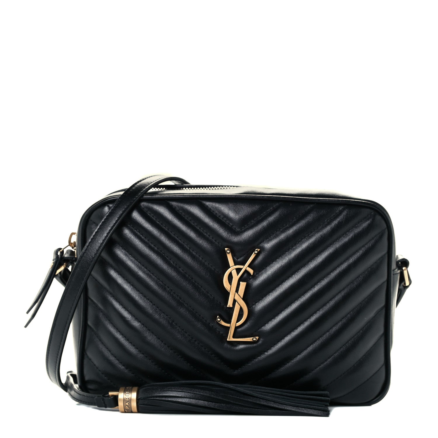 Saint Laurent Calfskin Matelasse Monogram Lou Camera Bag Black 1 of 10