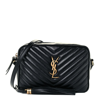 Saint Laurent Calfskin Matelasse Monogram Lou Camera Bag Black 1 of 10