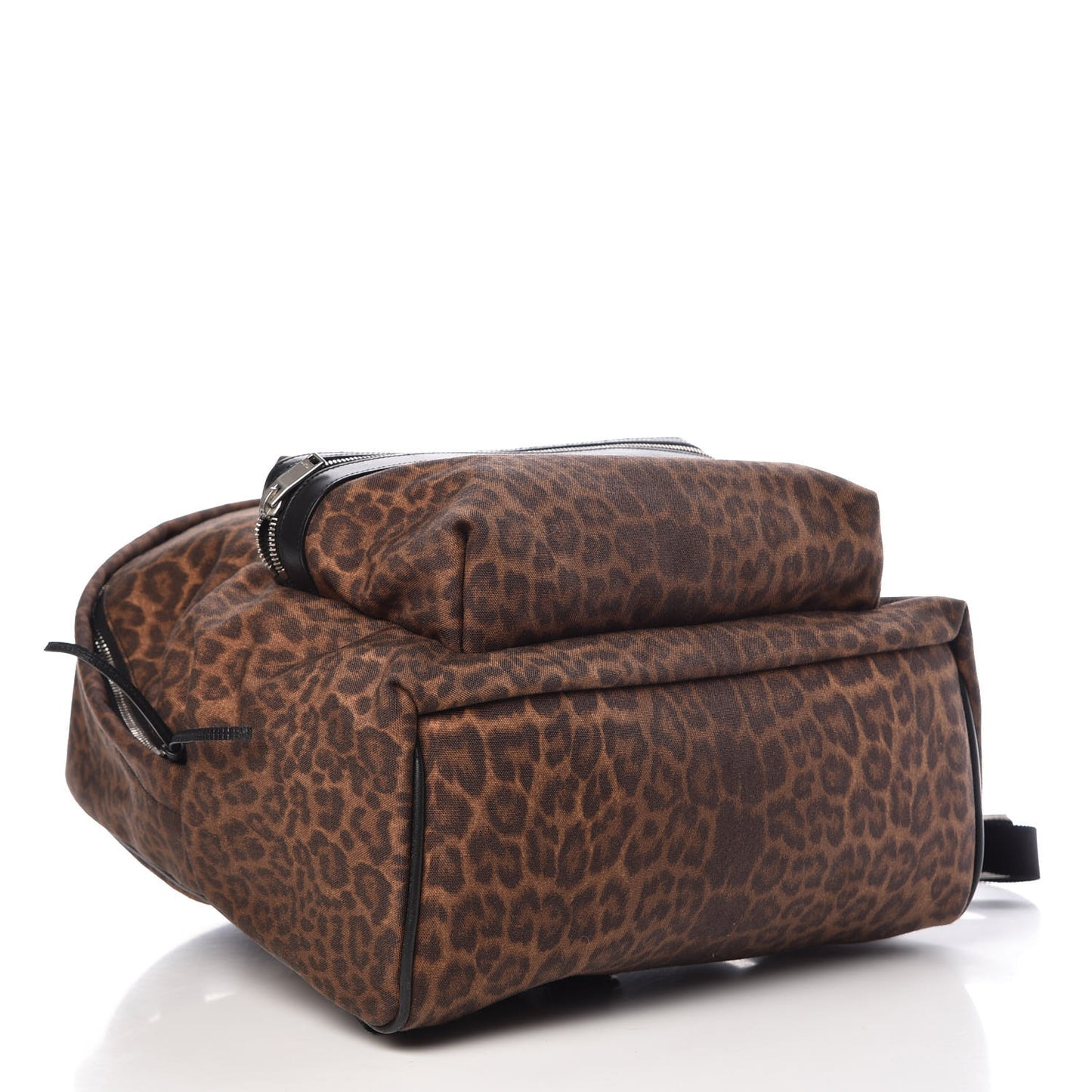 Printed Canvas Leopard Classic Hunting Backpack Brown