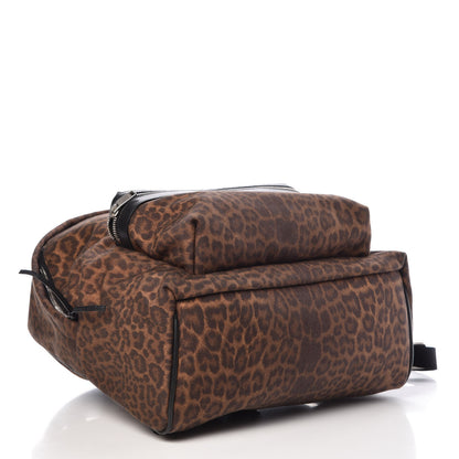 Saint Laurent Printed Canvas Leopard Classic Hunting Backpack Brown 4 of 9