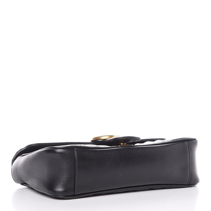 Gucci Calfskin Matelasse Small GG Marmont Shoulder Bag Black 4 of 7