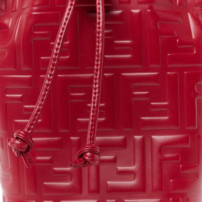 Fendi Vitello Liberty F is Fendi FF 1974 Embossed Mini Mon Tresor Bucket Bag Fragola 10 of 12
