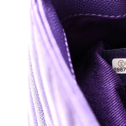 Chanel Caviar Chevron Quilted Mini Coco Handle Flap Purple 7 of 10