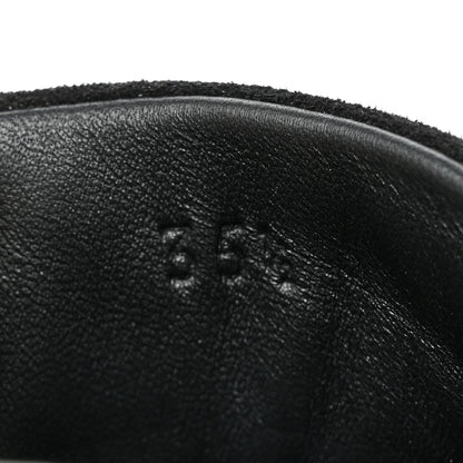 Hermes Goatskin Suede Goatskin Bouncing Sneakers 35.5 White Black 8 of 8