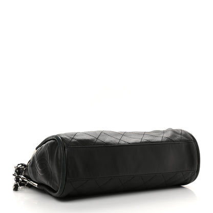 Chanel Lambskin Stitched Medium Ultimate Soft Tote Black 4 of 12