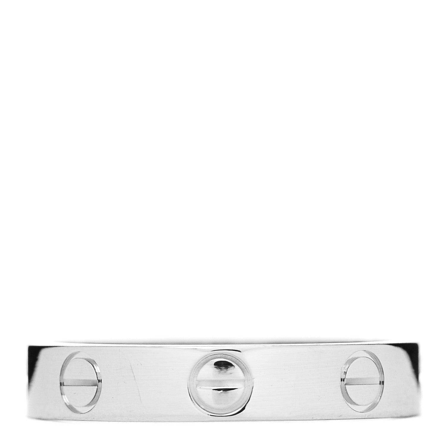 Cartier 18K White Gold 3.5mm LOVE Wedding Band Ring 52 6 3 of 4