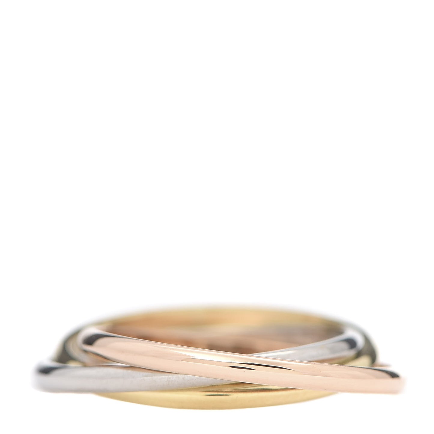 18K Pink Yellow White Gold Extra Small Trinity Ring 50 5.25