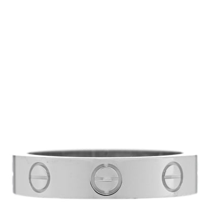 Cartier 18K White Gold Diamond 4mm LOVE Wedding Band Ring 48 4.5 3 of 4