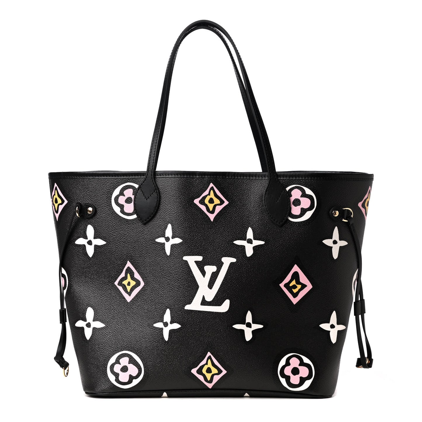 Monogram Giant Wild At Heart Neverfull MM Black