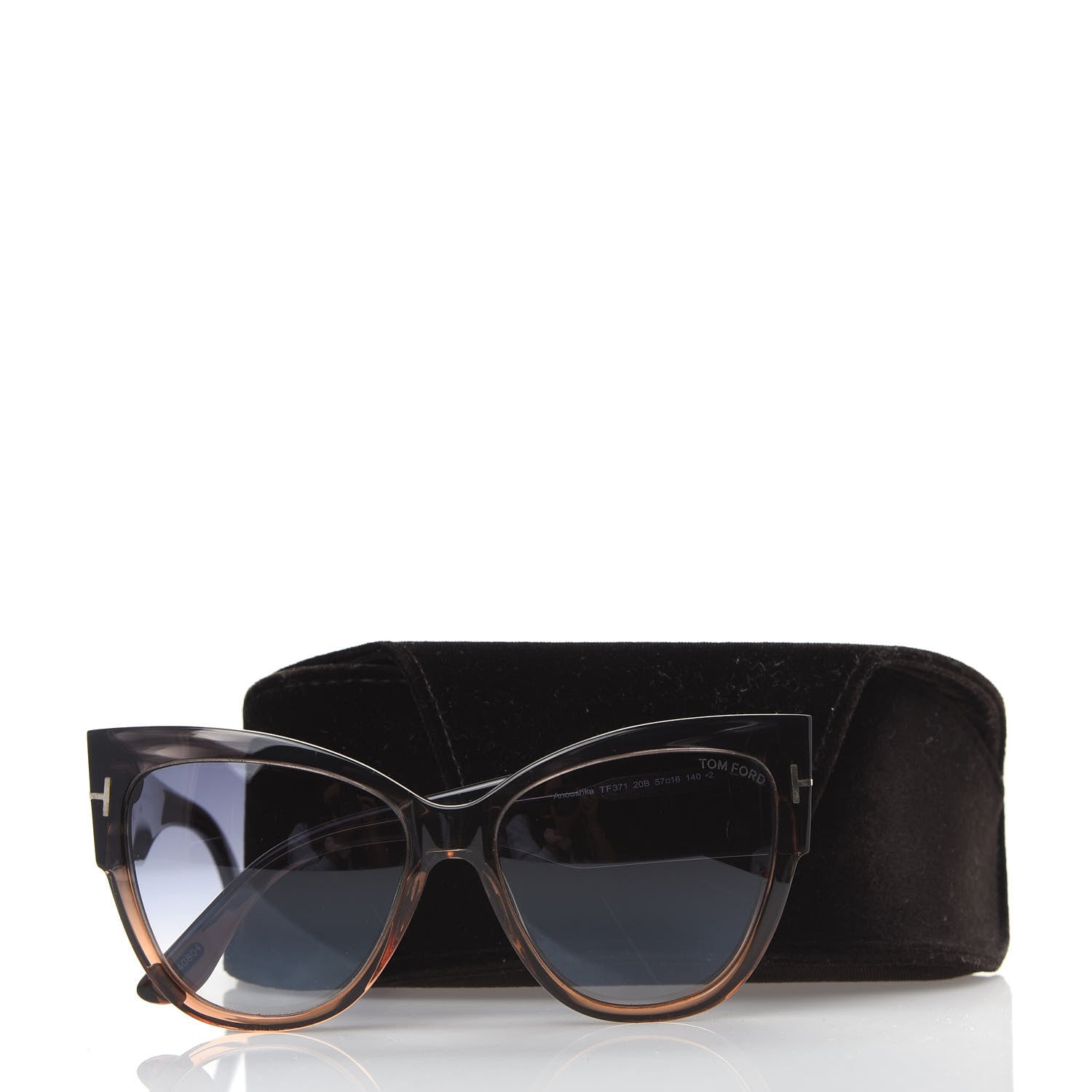 Tom Ford Anoushka Sunglasses TF371 Melange Grey Peach 8 of 8