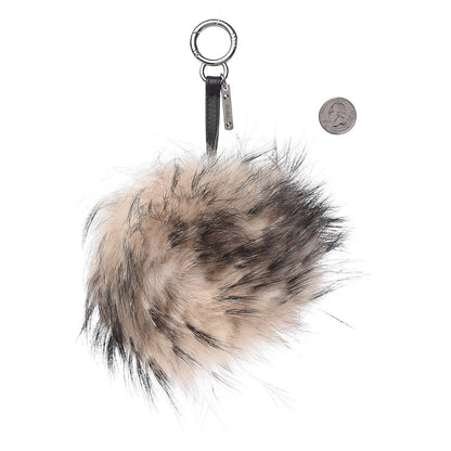 Fendi Mink Fox Rabbit Fur Vitello Flamingo Kurioso Monster Bag Bug Charm Beige Multicolor Black 2 of 4