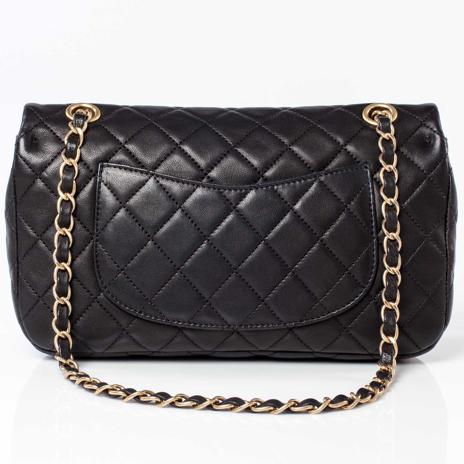 Chanel Lambskin Quilted Cruise Charm Medium Flap Black 4 of 10