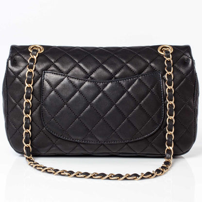 Chanel Lambskin Quilted Cruise Charm Medium Flap Black 4 of 10