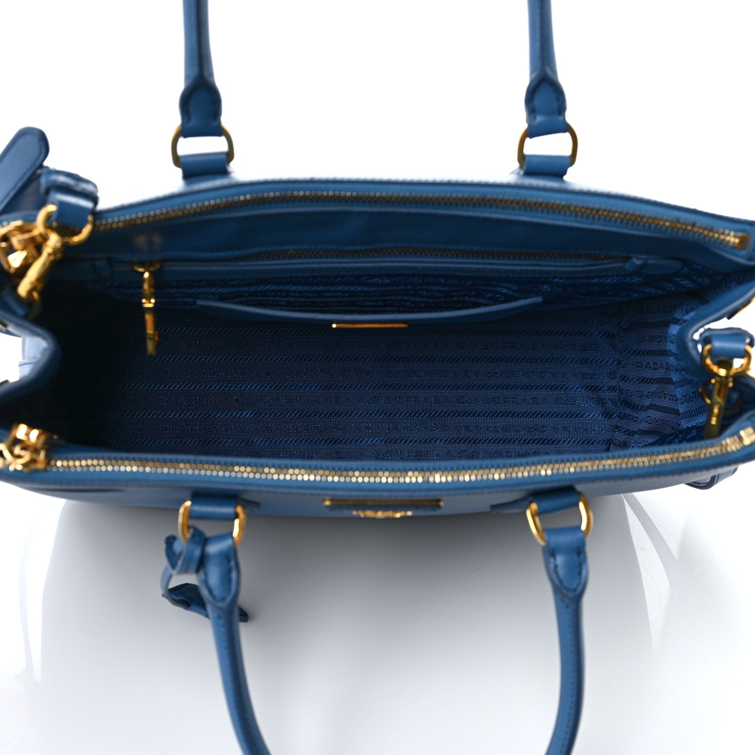 Prada Saffiano Medium Galleria Double Zip Tote Cobalto 5 of 8