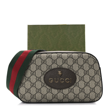 Gucci GG Supreme Monogram Web Neo Vintage Shoulder Bag Beige New Acero Crop 11 of 11