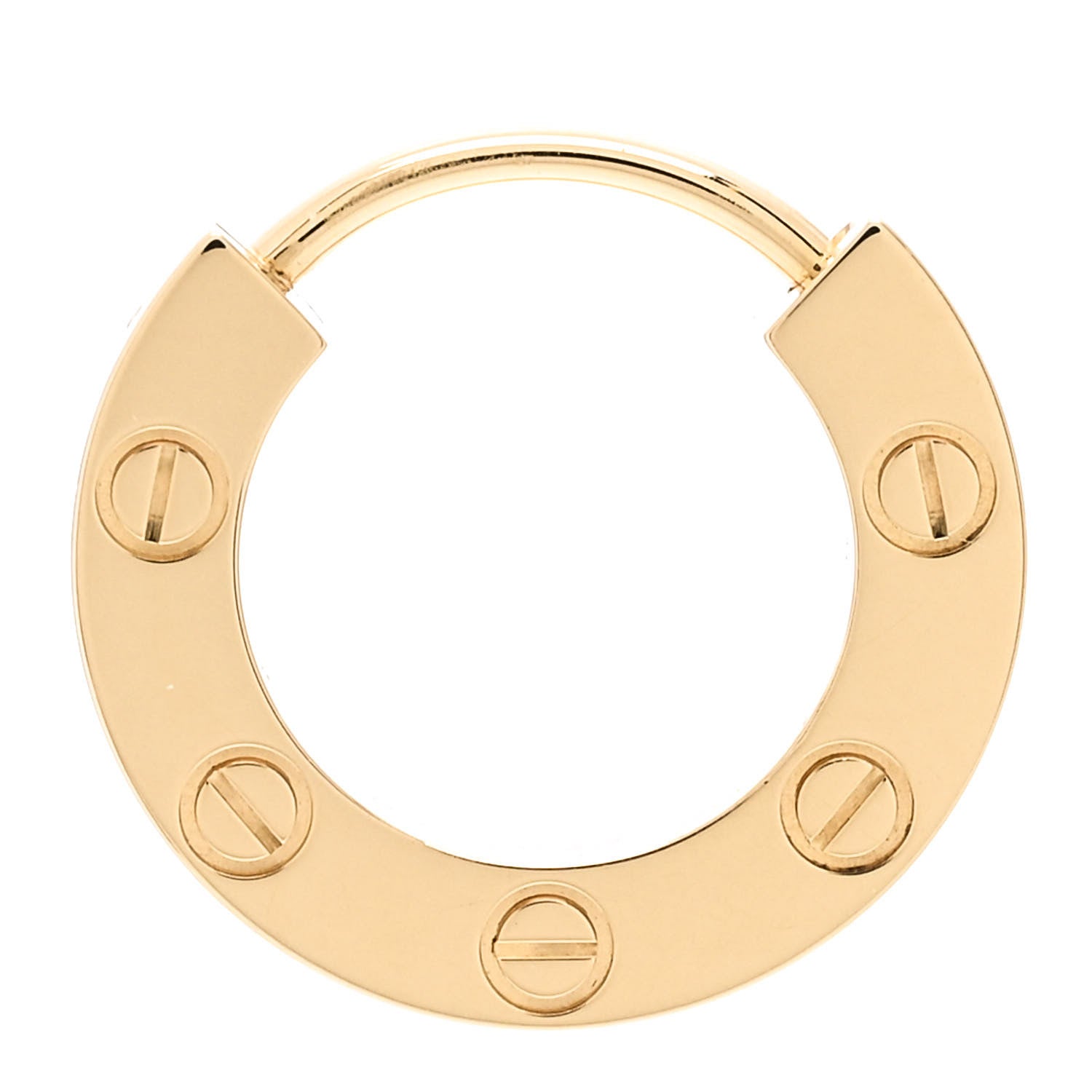 Cartier 18K Yellow Gold Single LOVE Hoop Earring 1 of 7