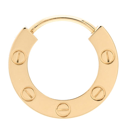 Cartier 18K Yellow Gold Single LOVE Hoop Earring 1 of 7